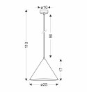 DUNCA LAMPA WISZĄCA 25 CZARNY 1X40 E27 KLOSZ JASNY DĘBOWY