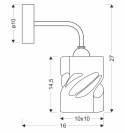 Felis lampa kinkiet czarny 1x60w e27 klosz bursztynowy