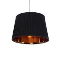 Gillo lampa wisząca czarny 2x40w e27 abażur czarny