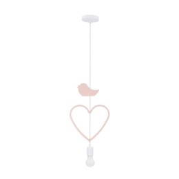 HEART B LAMPA WISZĄCA 1X20W E27 IQ KIDS RÓŻOWY