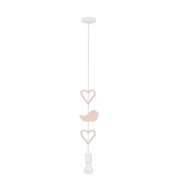 HEART BH LAMPA WISZĄCA 1X20W E27 IQ KIDS RÓŻOWY