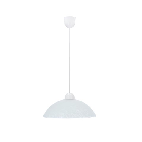 MACARI LAMPA WISZĄCA 1X60W E27 KLOSZ BIAŁY Z WZOREM