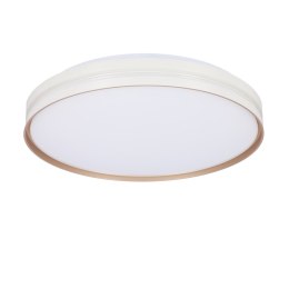 MONTANA LAMPA SUFITOWA PLAFON BIAŁY+ZŁOTY 24W LED 40 CM KLOSZ BIAŁY