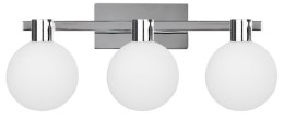 Maldus lampa kinkiet chromowy 3x40w g9 klosz biały