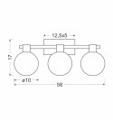 Maldus lampa kinkiet chromowy 3x40w g9 klosz biały