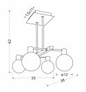 Maldus lampa wisząca chromowy sztyca 4x40w g9 klosz biały