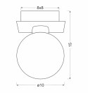 Oden lampa sufitowa chromowy 1x40w g9 klosz biały