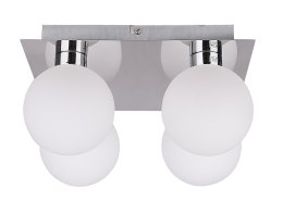 Oden lampa sufitowa chromowy 4x40w g9 klosz biały