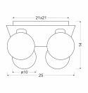 Oden lampa sufitowa chromowy 4x40w g9 klosz biały