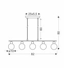 Oden lampa wisząca chromowy 5x40w g9 klosz biały