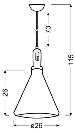 ROBINSON LAMPA WISZĄCA 26 1X60W E27 CZARNO-CZARNY