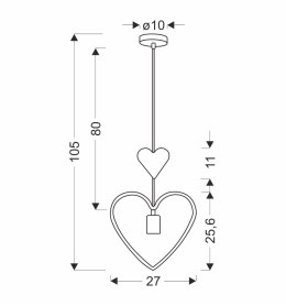 SINGLE HH LAMPA WISZĄCA 1X20W E27 IQ KIDS RÓŻOWY