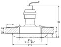 SOC-03 BK GU10 50W 230V OPR.STROP.STAŁA OKRĄGŁA ODLEW