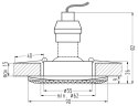 SOC-04 CH GU10 50W 230V OPR.STROP.STAŁA KWADRATOWA ODLEW