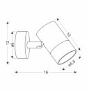 TOBI LAMPA KINKIET CZARNY 1X15W GU10 KLOSZ CZARNY+ZŁOTY