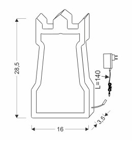 Tower lampa stołowa 11w led 3000k iq kids różowy