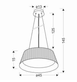 UMBRIA LAMPA WISZĄCA BIAŁO DREWNIANA 1X24W LED KLOSZ BIAŁY