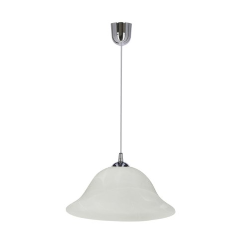 VERA LAMPA WISZĄCA CHROMOWY 1X60W E27 KLOSZ ALABASTROWY