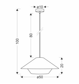 Africa lampa wisząca 50 czarny 1x40W E27 abażur beżowy+biały