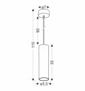 Conti lampa wisząca czarny 1x15W GU10 klosz czarny+drewniany