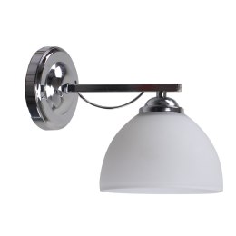 FILONA LAMPA KINKIET CHROMOWY 1X40 E27 KLOSZ BIAŁY