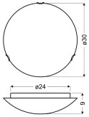 IZIS PLAFON 30 1X60W E27 CZERWONO-ZŁOTY