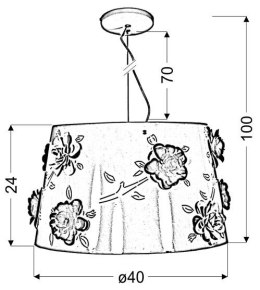 ROSA LAMPA WISZĄCA 1X60W E27 BIAŁA