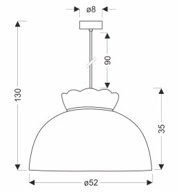 ROSSINI lampa wisząca biały 1x40W E27 abażur biały