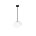 STONES lampa wisząca czarny 20cm 1x40W E27 klosz biały