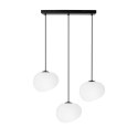 STONES lampa wisząca czarny 20cm 3x40W E27 klosz biały