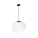 STONES lampa wisząca czarny 30cm 1x40W E27 klosz biały