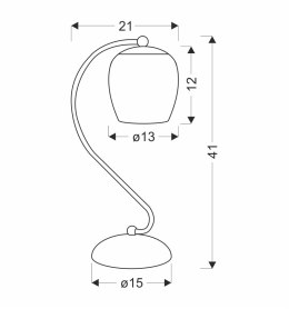 Serano lampa stołowa patynowy 1x60W E27 klosz kremowy