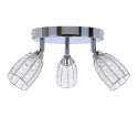 Shiba lampa sufitowa plafon chromowy 3x15w g9 klosz bezbarwny