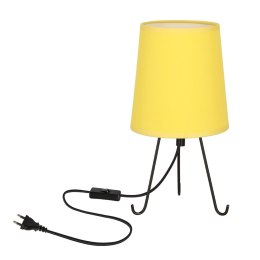 Smally lampa stołowa czarny 1x40 E14 abażur żółty