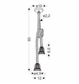 Videa lampa wisząca czarny+beżowy 2x40W E27