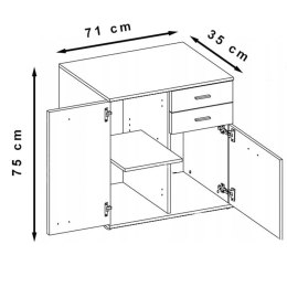 Komoda MIKA 2 sonoma