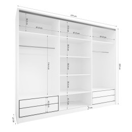 Szafa otwarta MERV K4 270 sonoma