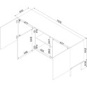 Komoda ISOLA 150 czarny mat