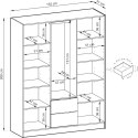 Szafa LAILA 3D dąb artisan / czarny