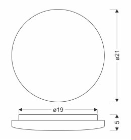 LINDA LAMPA SUFITOWA PLAFON 21CM 12W LED 4000K KLOSZ BIAŁY