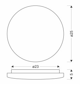 LINDA LAMPA SUFITOWA PLAFON 25CM 18W LED 4000K KLOSZ BIAŁY