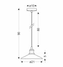 LAMPA WISZĄCA CHESTER 210mm 1 BEZBARWNY PATYNA